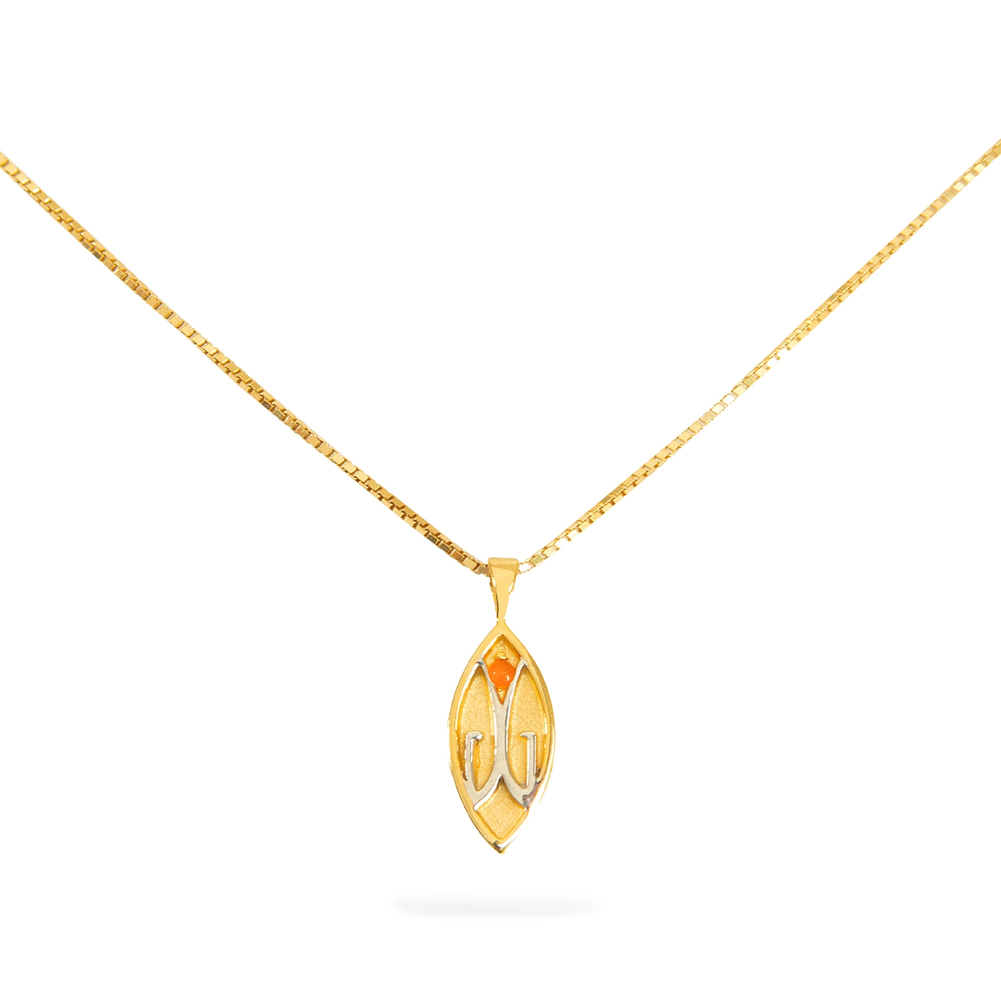 gaudess logo necklace two toneded
