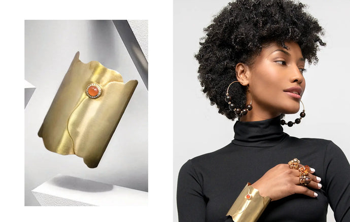 Gaudess power cuff with model Deshlee