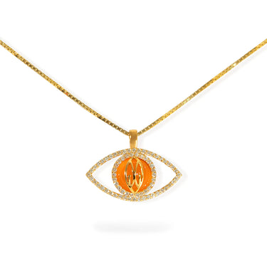 gaudess envy eye necklace gold