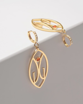 gaudess logo earrings