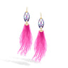 gaudess feathered earrings confetti